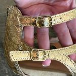 Kenneth Cole  Reaction Strappy  Gold Sandals Women’s Size 9 Double Buckle Photo 1