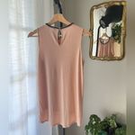 Design History Rose Colored Top with Rhinestone Neck and Keyhole Photo 5
