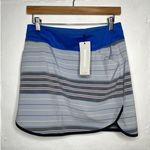 Adidas NEW  Golf Rangewear Athletic Skort Womens Size Small Blue Gray Stripe Photo 0