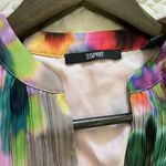 Esprit NWOT  Collection Patterned Pleated Mini Dress Multicolor Sz 8 Long sleeve Photo 7