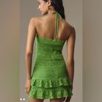 Anthropologie Farm Rio Halter Floral Ruffle Crochet Mini Dress Photo 1