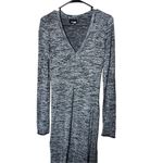 Wilfred Free Aritzia  Lisiere Bodycon V-Neck Heathered Midi Dress Size Small Photo 1