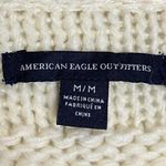 American Eagle Outfitters Ivory Chunky Cable Knit Fisherman Sweater Photo 4
