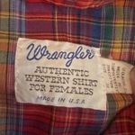 Wrangler Vintage 70s Pearl Snap Western Shirt Women's 32 Plaid Made in USA Small Photo 4