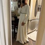 Handmade Winter wonderland ivory Long Sleeve Dress with Green beaded Accents Size undefined Photo 7