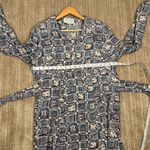 Vintage Max’s Choice Sweden Cottage Grandma Maxi Longsleeve Dress Women Medium Blue Photo 6