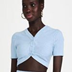 Elexiay marisol crochet baby‎ blue top size Small $200 Photo 0