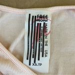 Free People  Light Pink Ribbed Long Sleeve Tunic Photo 9