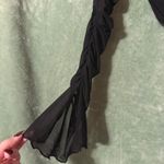 SheIn Sheer Black Ruched Mesh Off Shoulder Top -M Photo 4