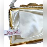 Vintage Handmade White Beaded Satin Lined Bag by DeLill Photo 2