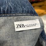 ZARA Denim Bomber Jacket | Small | Blue Jean Retro Streetwear Photo 1