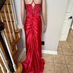 Loragal. Red Corset Prom Dress: 12 Photo 8