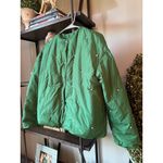 SLEEPER Puffer Jacket With Pearl Details Green Womens Size Small Medium Photo 7