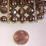 Gold Tone Beaded CZ Rhinestones Chunky Retro Boho Stretchy Bracelet Photo 5