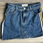 PacSun š Striped Blue Denim Mini Skirt Size Small (24) Photo 6