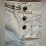 Free People Ivory Denim Eliot Cutoff Shorts Size 30 Embroidered Cotton Buttons Photo 5