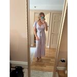 Auguste  Purple White Floral Printed Jumpsuit V-Neckline Dean Juliette US 10 Photo 13