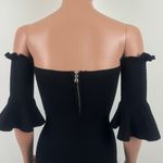 Milly Pintuck Off-the-Shoulder Sheath Dress - Black Photo 3