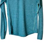 Lucy Long Sleeve Shirt Top Open Back Women’s Size XS Teal Blue Thumbholes Photo 2