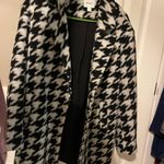 Nine West Women's Black and White Houndstooth Coat Photo 1