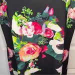 Merona  Bright Casual Floral Shift Dress Black Pink Multi 6 Photo 3