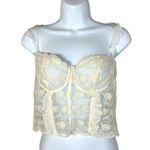 ZARA  Sheer Lace Bralette Bustier Crop Top Size Large Photo 0