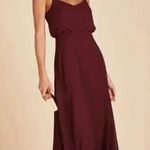 Birdy Grey  Gwennie Bridesmaid Dress in Chiffon Cabernet Size Large NWT Photo 0