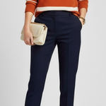 Neiman Marcus 100% Cashmere Sweater Womens L (Fits S) Burnt Orange White Stripe Size L Photo 0