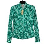 Tommy Bahama  Active Womens XS Full Zip Jacket Green Abstract Floral Lightweight Photo 1