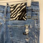 Maurizio Massimino Jeans Blue Distressed Denim Zebra Patch Button Fly EU 42 US 6 Photo 5