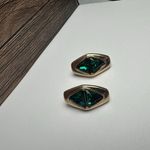 Swavorski Swarovski Crystal Green Gold Tone Stud Pierced Earrings (Swan Marked) Photo 10