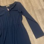 Moyabo nwt button down longsleeve midi dress blue pocket Size M Photo 1