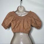 ALC Frank A.L.C. Natural Tan Beige Naya Off-the-shoulder Crop Top size 2 Photo 5