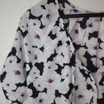 Larry Levine  14 Black Purple Flowers Top Plus Photo 6
