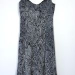 Ann Taylor Factory Paisley Print Silk Midi Slip Dress Size 10 Photo 2
