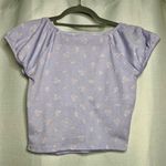Cotton On  Purple Floral Crop Top Small Photo 1