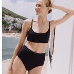 ANDIE Swim The Maui Top Eco Nylon in Black L NWT Photo 2