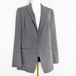 EXPRESS Black White Pattern Knit Blazer Jacket Size Medium NWOT Career Photo 2