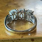 Natural Jade Sterling Silver Ring Size 8 Photo 4