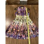 W118 By Walter Baker Walter Baker Sleeveless Abstract Floral Button Down collar A Line Mini Dress M Photo 3