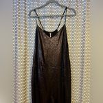 Free People | Black Sequin Party Perfect Jumpsuit, size L Photo 3