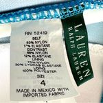 Ralph Lauren Lauren  Blue Paisley Flyaway Bandeau One Piece Swimsuit Size 4 Photo 1