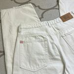 BDG  Tapered Baggy High Rise Cream Distressed Jeans, size 31 Photo 12