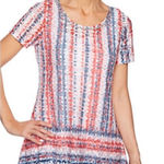 Ruby Rd . Tried & True studded detail burn out blouse M Photo 0