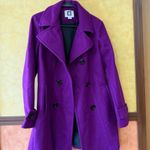 Anne Klein  Purple Double-Breasted Coat Photo 0