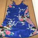 Bin 18 New Silky Satiny Chemise Pajama Gown Blue Pink White Size Medium Photo 5