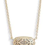 elise gold pendant necklace in gold filigree Photo 0