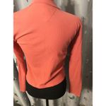 New NWT Tommy Jeans Core Ribbed Long Sleeve Polo Shirt Button Front S Pink Photo 4