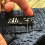 ZARA Women's Black 100% Linen Tie-Waist Shorts Size S. NEW Photo 4