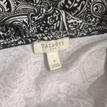 Talbots Women's Black White Paisley Print Short Sleeve Fit & Flare Dress Size 4 Photo 3